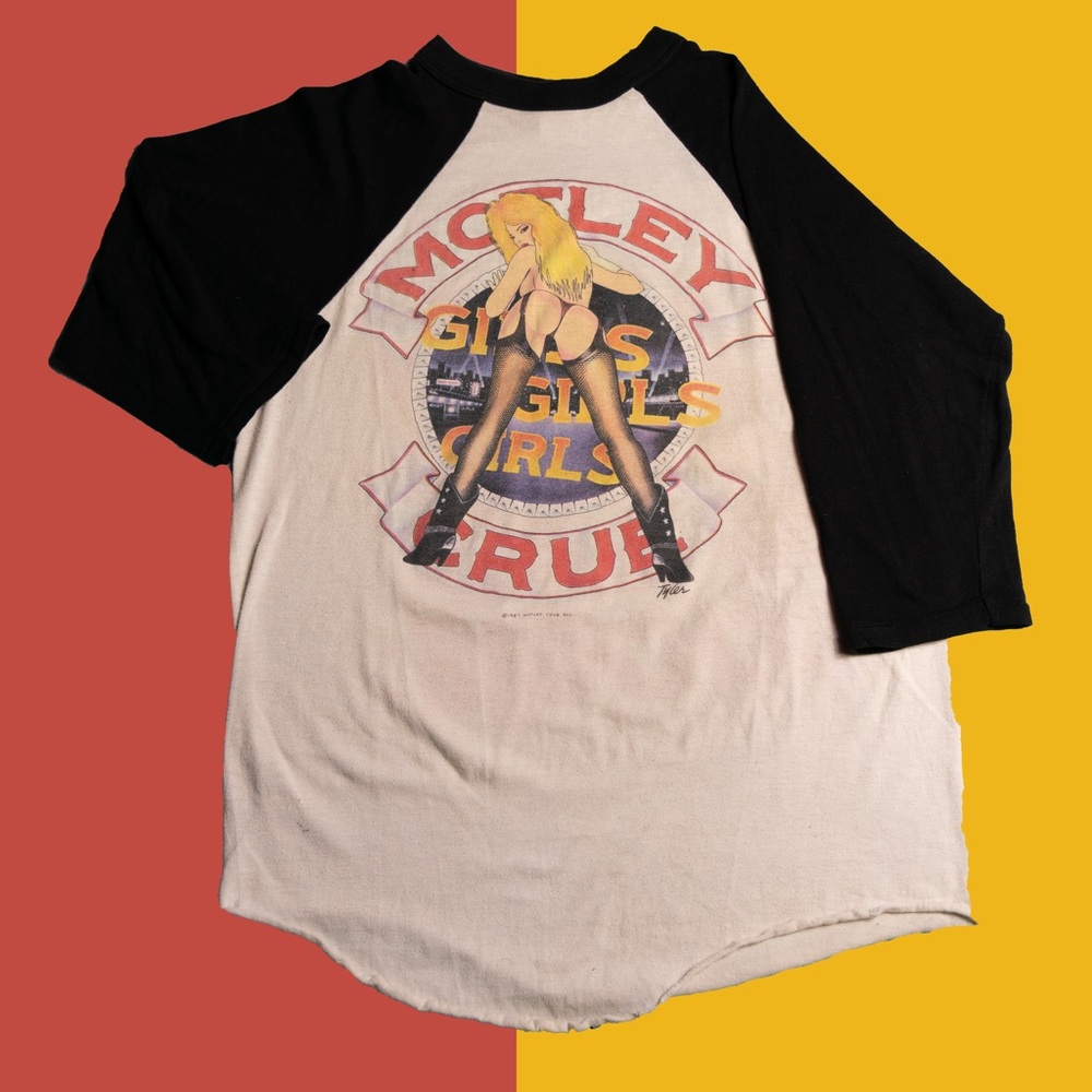 1987 Motley Crue bad boy boogie raglan t shirt